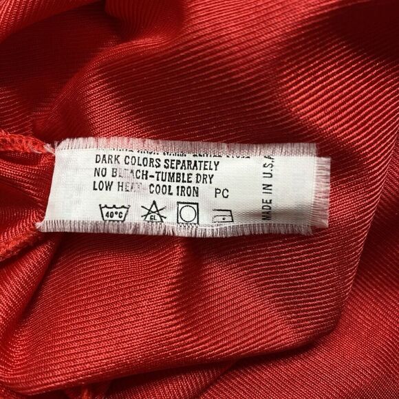 Vintage Correlations Nightgown Women's Medium Red Black Nylon Embroidered - Picture 7 of 7